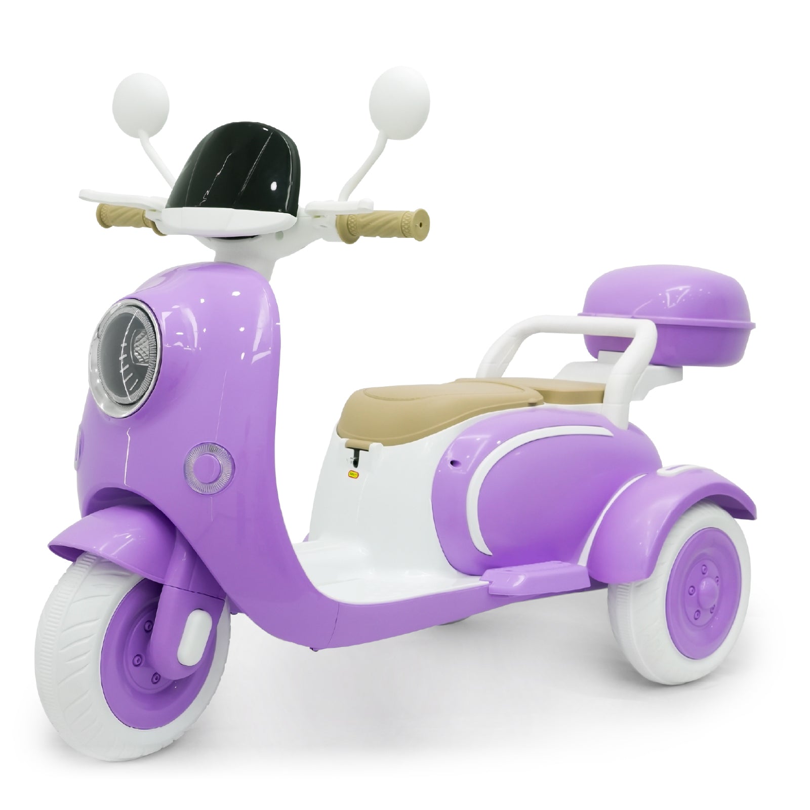 12V Kids Electric Motorcycle,Electric Scooter for 3 Year Old, Girls Toy, 3-Wheel Ride On Toy for Kids with Storage Compartments, Motorcycle for Girls