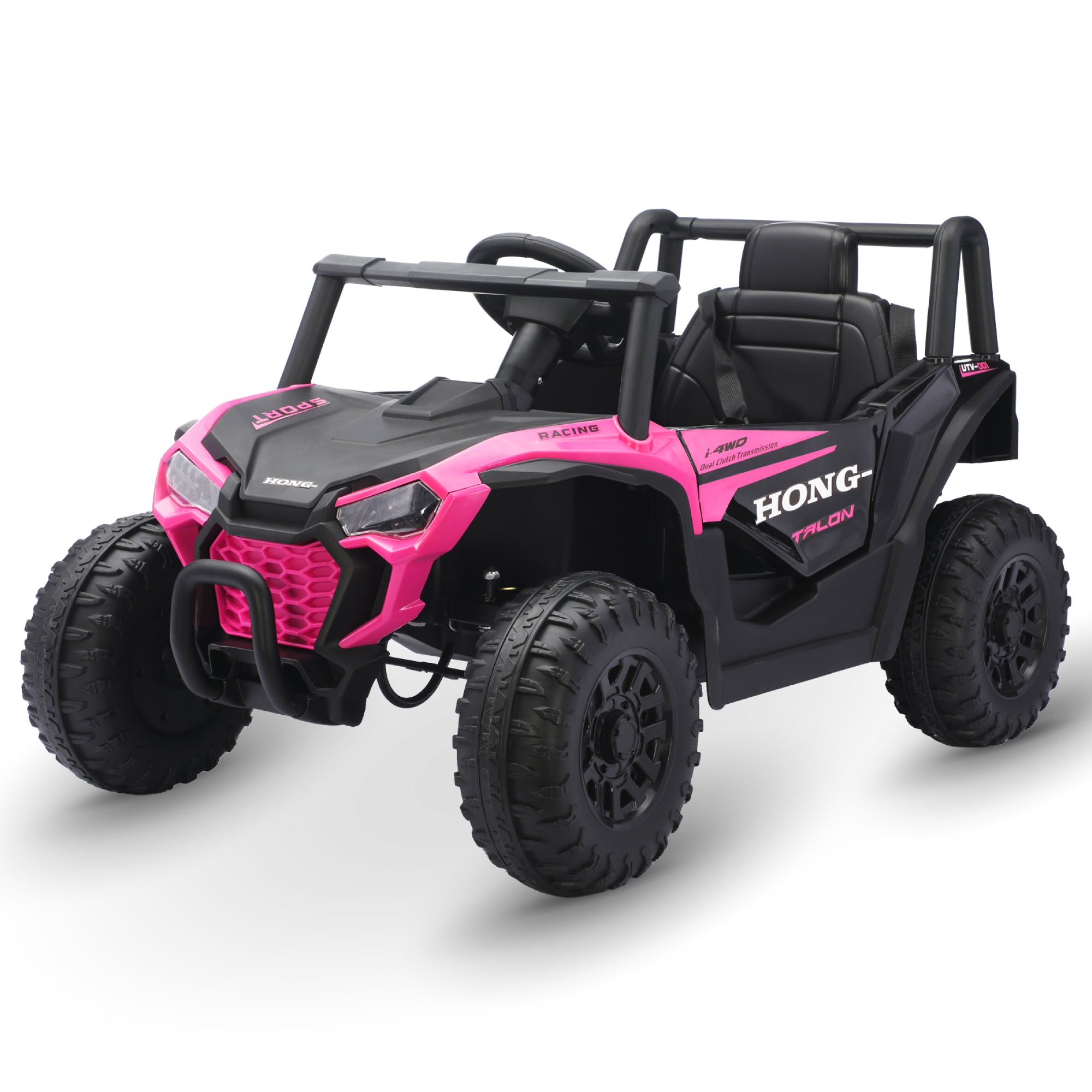 12V Ride on Cars, Kids Cars, Electric Car for Kids with Adjustable Speeds, Double Open Doors, Horn, Music, Bluetooth and Lights for Aged 3-6 Years